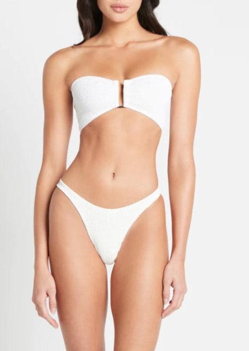 Blake Bandeau Bikini Top in Optic White