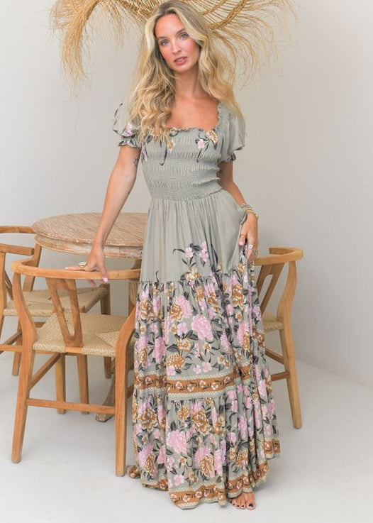 jaase maxi dress Jaase Long Sleeve Dress JAASE Sabrina Maxi Dress Sadie Kitty Kat Klothing