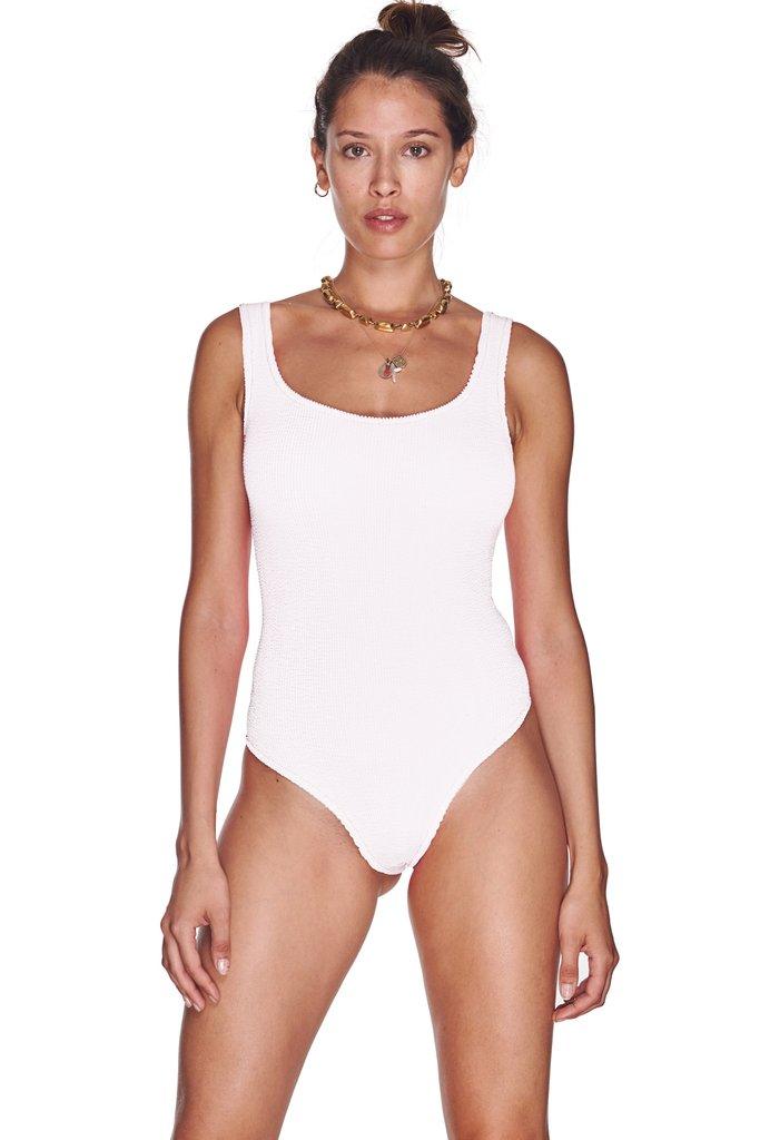 Papaia Crinkle Swimsuit in White OutDazl