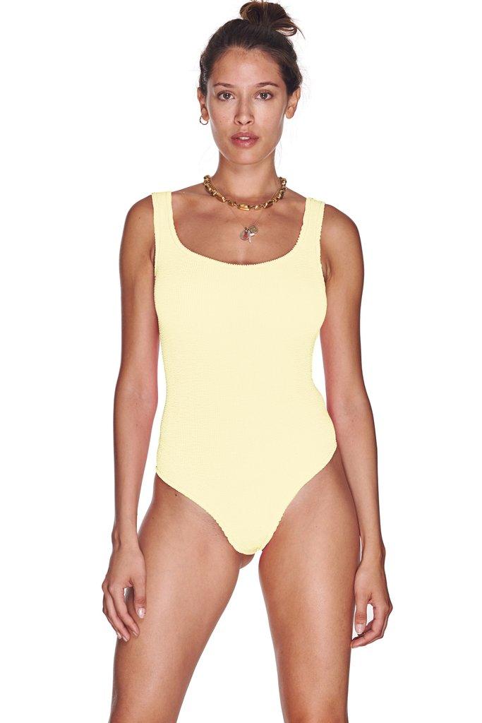 Papaia Crinkle Swimsuit in Yellow