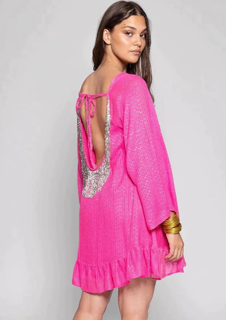 Indiana Dress in Neon Pink OutDazl Indiana Dress in Neon Pink OutDazl