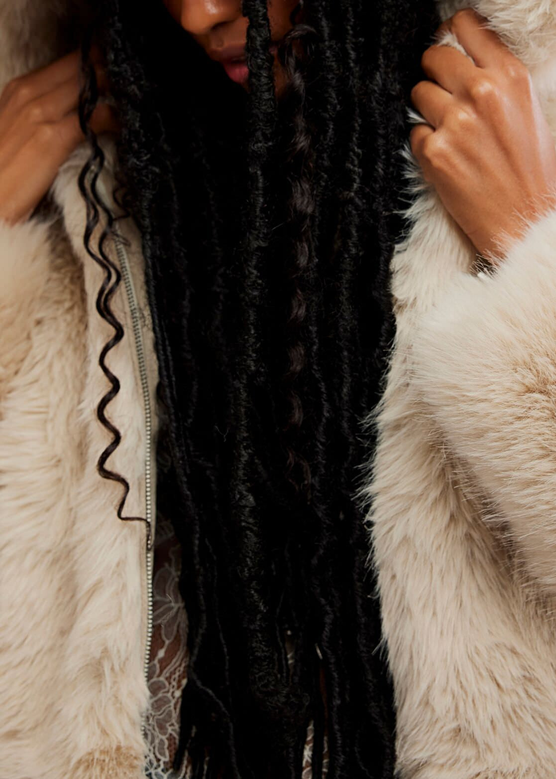 Louder Please Hooded Faux Fur Jacket-Free People-OutDazl