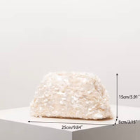 Sequin Gathered Clutch Bag