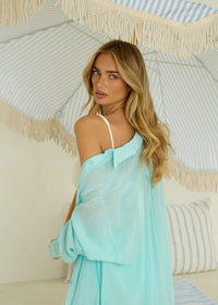 Lightweight Shirt and Shorts Set in Aqua