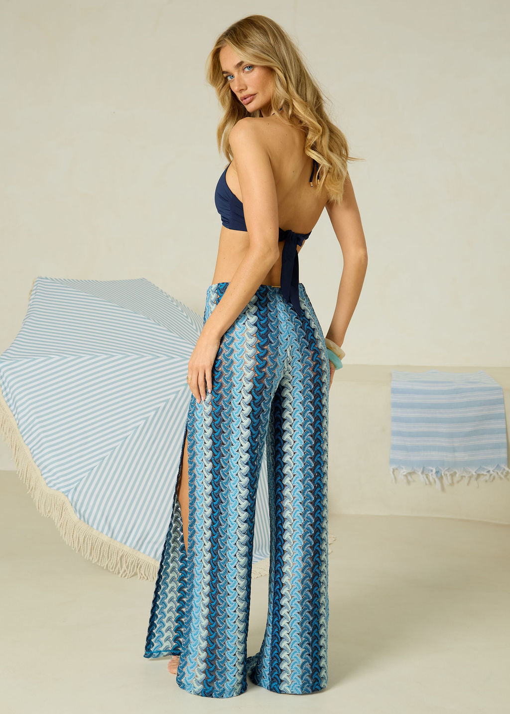 Azul Sheer Cutout Lace Pants