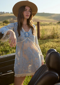 Tropical O-ring Mini Dress-Surf Gypsy-OutDazl