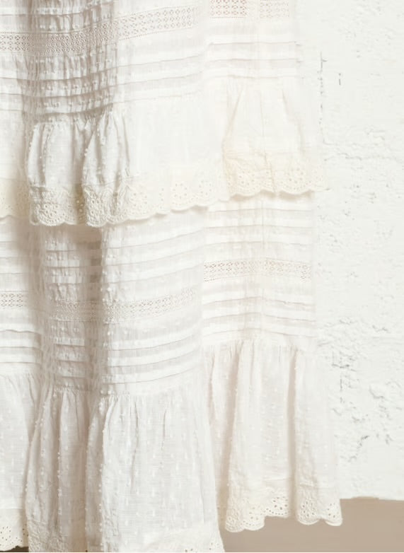 White Embroidered Skirt Allegra-Maison Hotel-OutDazl