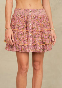 Ceci Print Mini Skirt-Mabe-OutDazl