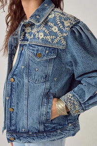 Embroidered Denim Jacket Arizona Loretta