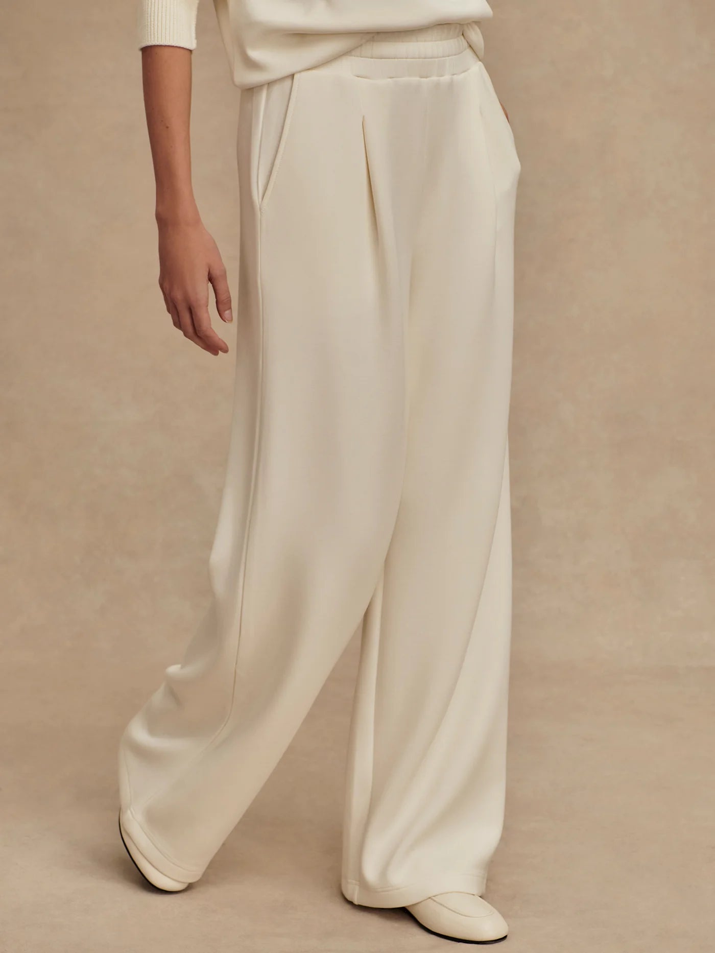 The Extra Wide Leg Pant 29.5" in Egret