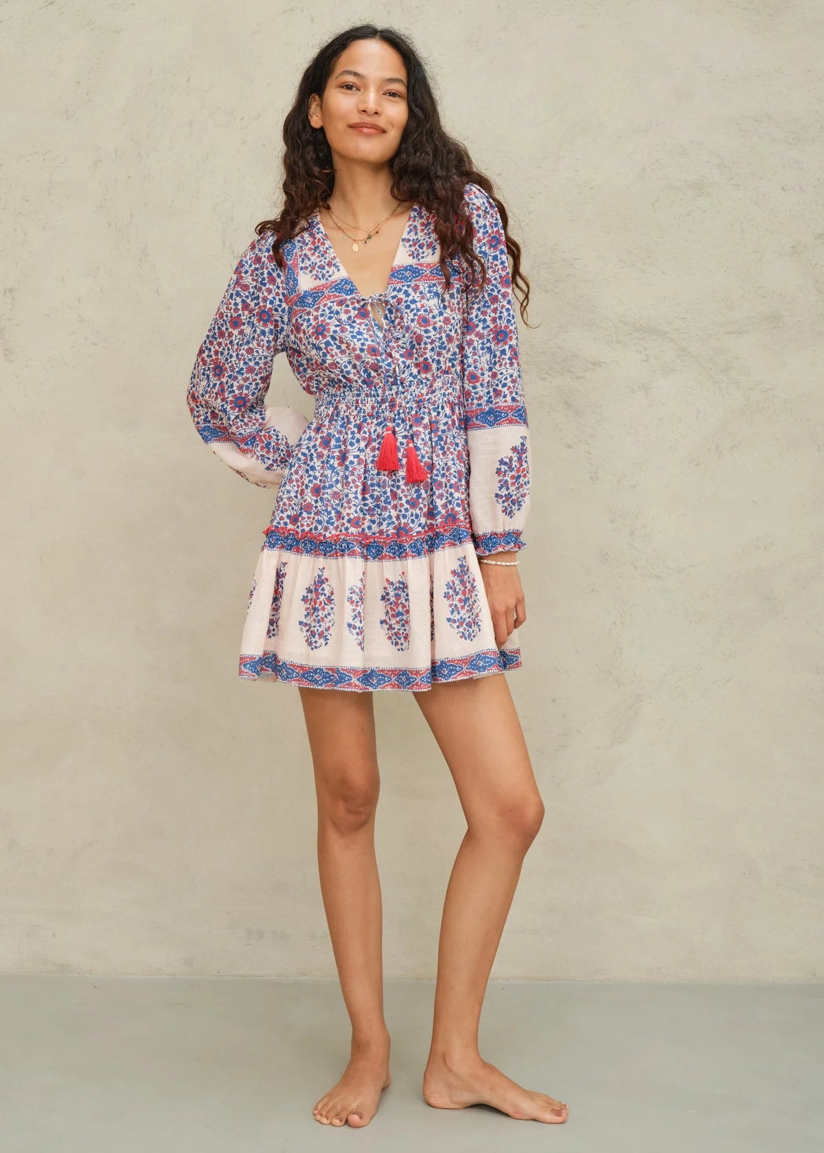 Della Print Mini Sundress-Mabe-OutDazl