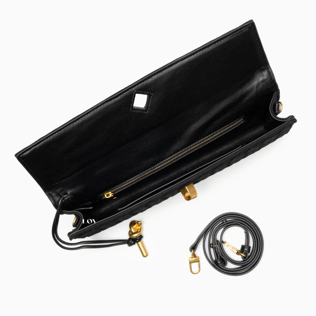 Suedette Woven Clutch Bag Ciao