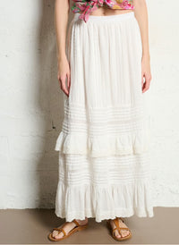 White Embroidered Skirt Allegra-Maison Hotel-OutDazl