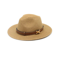 2 in 1 Straw Fedora with Belt-OutDazl-OutDazl