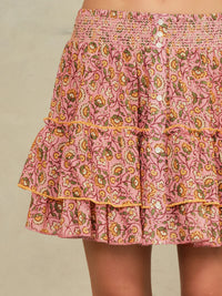 Ceci Print Mini Skirt-Mabe-OutDazl