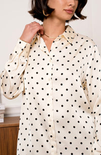 Satin Polka Dot Shirt
