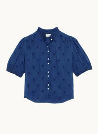 Frani Embroidered Short Sleeve Top-Mabe-OutDazl