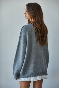 Knit Sweater "Forevermore" Hand-Embroidered Letters