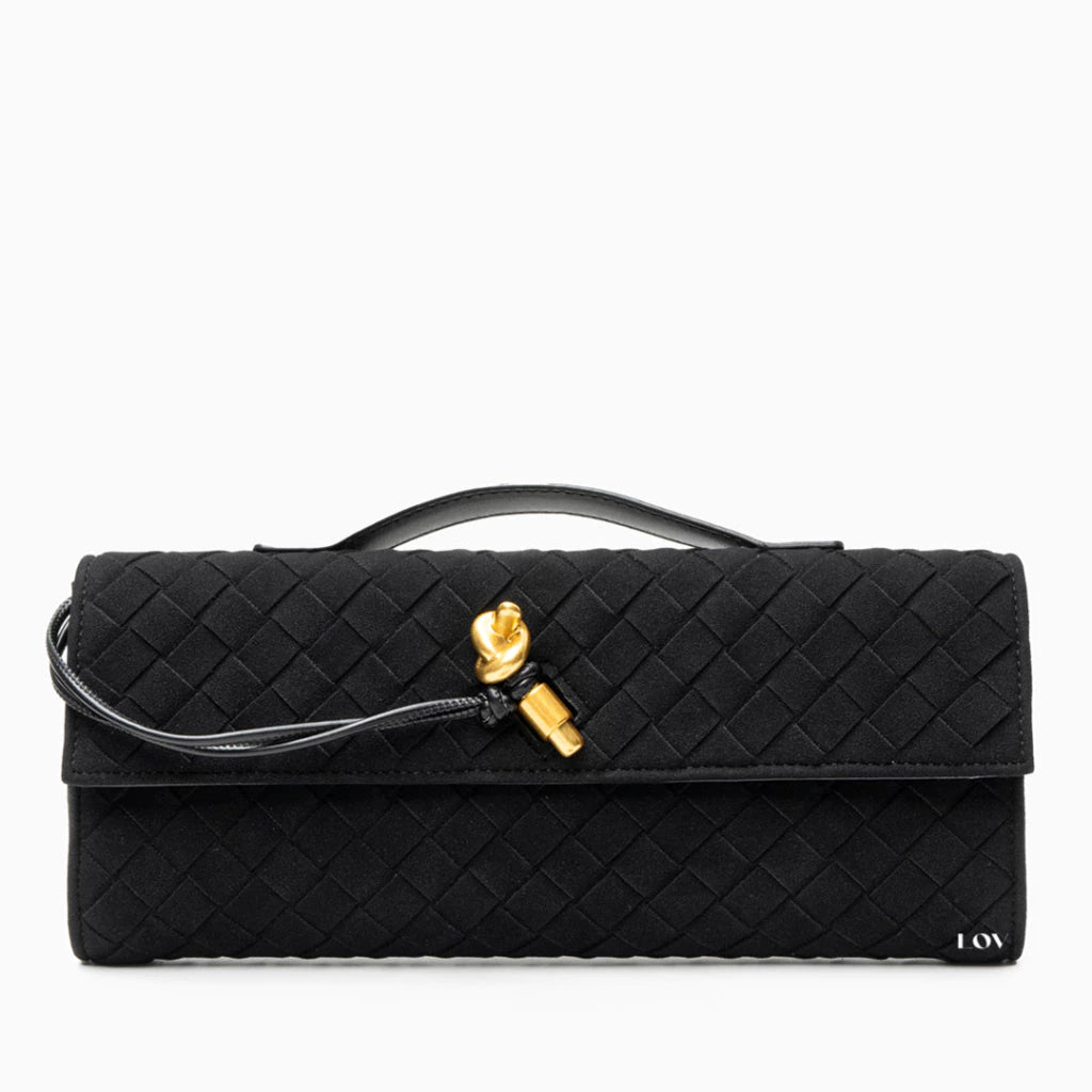Suedette Woven Clutch Bag Ciao