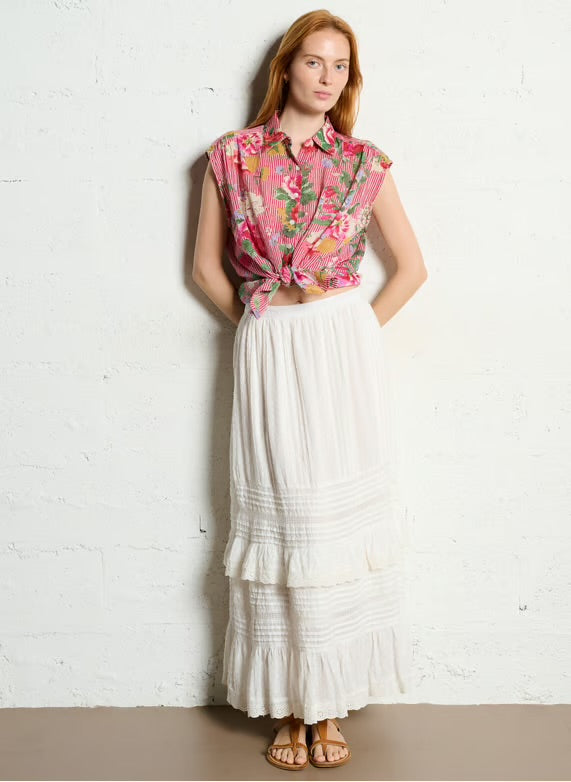 White Embroidered Skirt Allegra-Maison Hotel-OutDazl