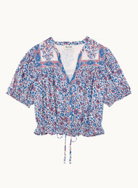 Della Print Short Sleeve Top