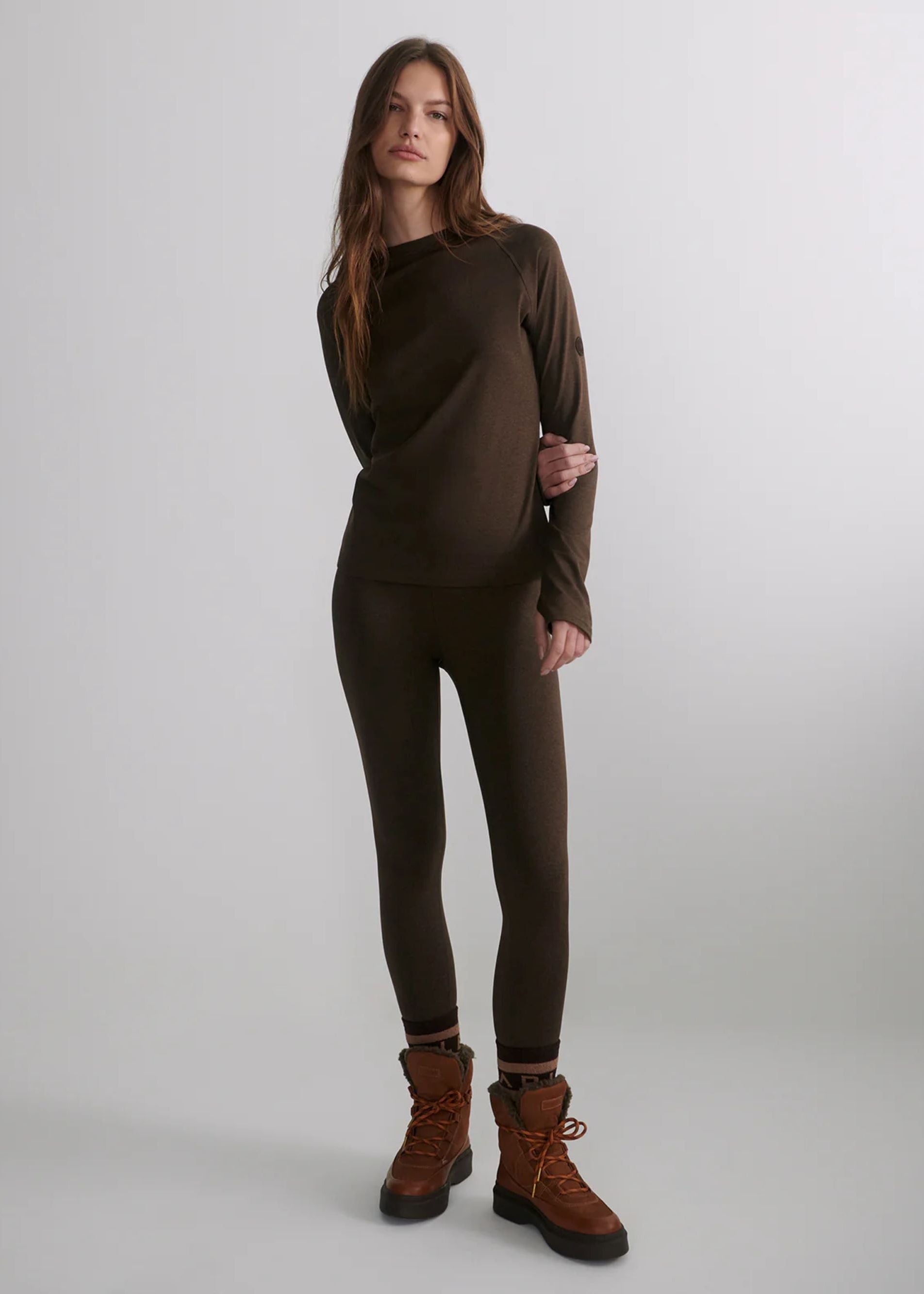 Always Warm Base Layer Legging Chocolate Marl