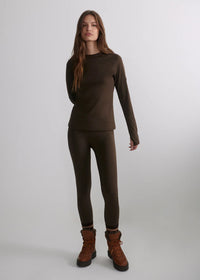 Always Warm Base Layer Legging Chocolate Marl