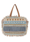 Shell Embellished Canvas Tote