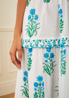 Athens Dress in Aqua Botanical