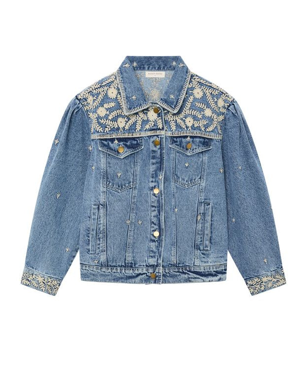 N*e様 arulee v-collar denim jacket Maison Hotel |Marisa Pant Berenson Off White – OutDazl