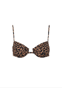 Aruba Bikini Top in Leopard Print
