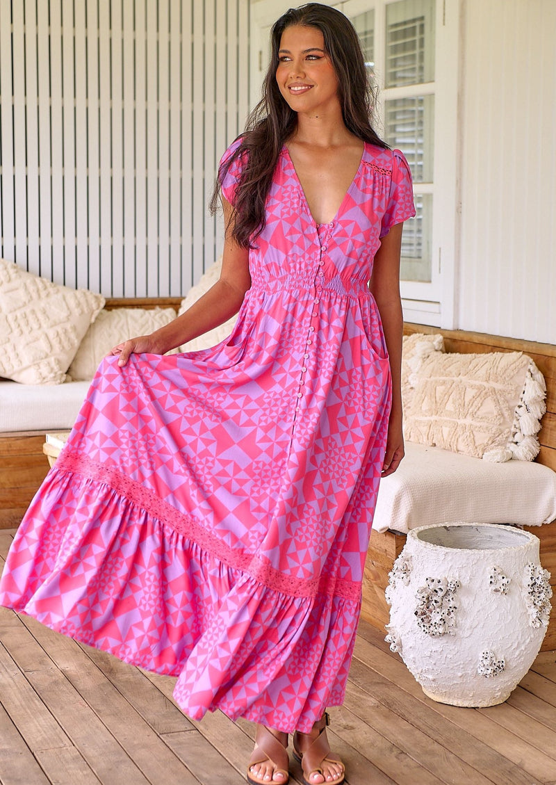 Carmen Maxi Dress in Azaylia Print