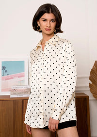 Satin Polka Dot Shirt