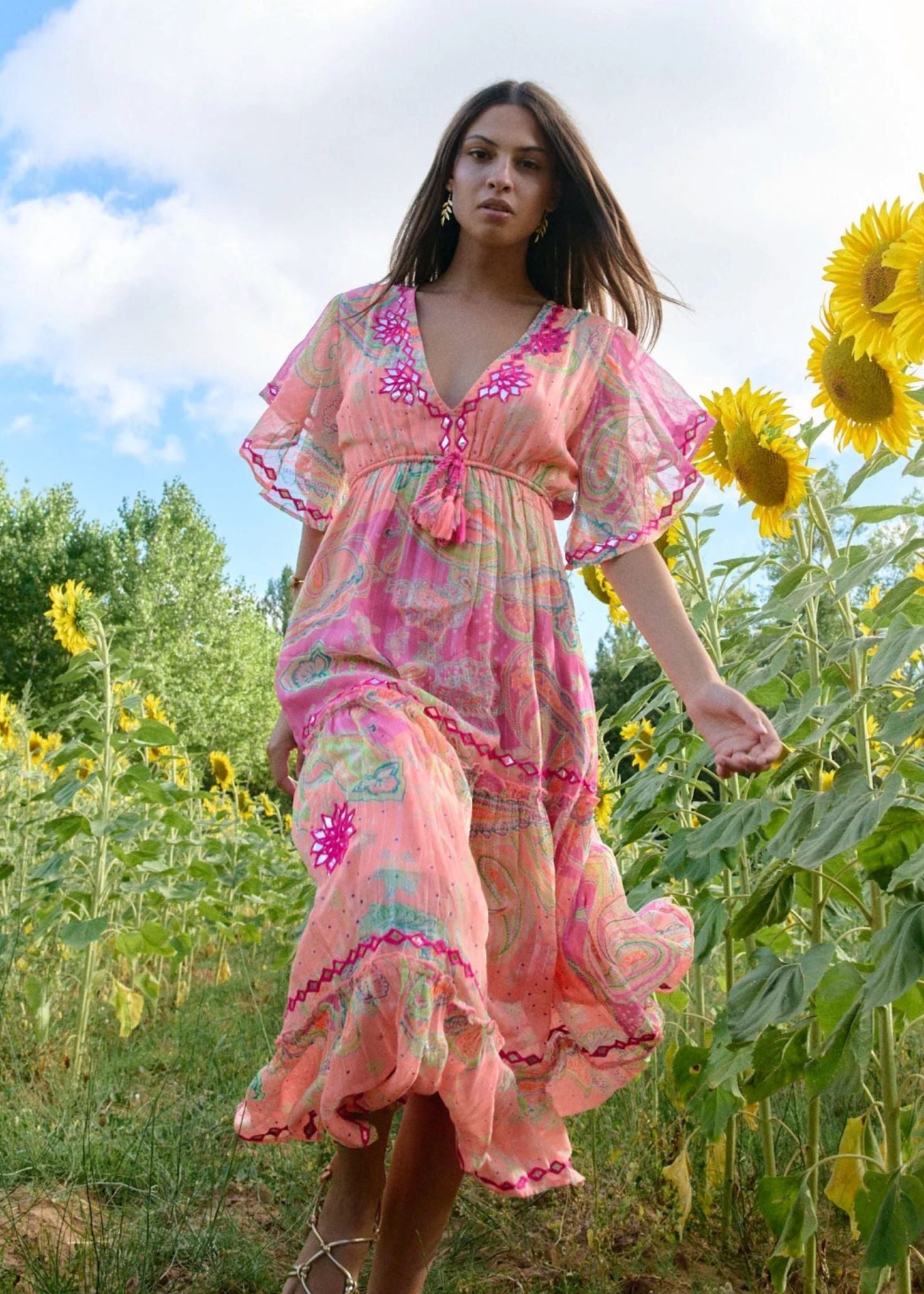 Bahamas Maxi Dress in Orange Print – OutDazl