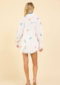 Beach Vibes Embroidered Shirt-Surf Gypsy-OutDazl