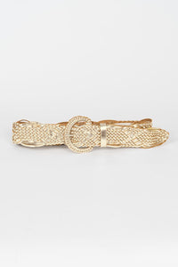 Braided Gold Leather Belt-Piti Cuiti-OutDazl