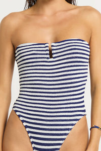 Blake Bandeau One Piece Swimsuit in Stripe