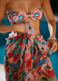 Santorini Sarong Retro Bloom Print