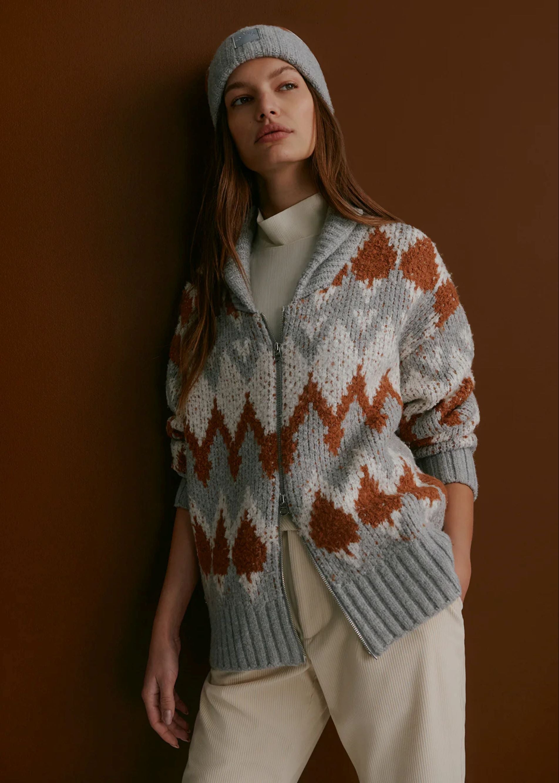 Brockley Jacquard Knit Jacket