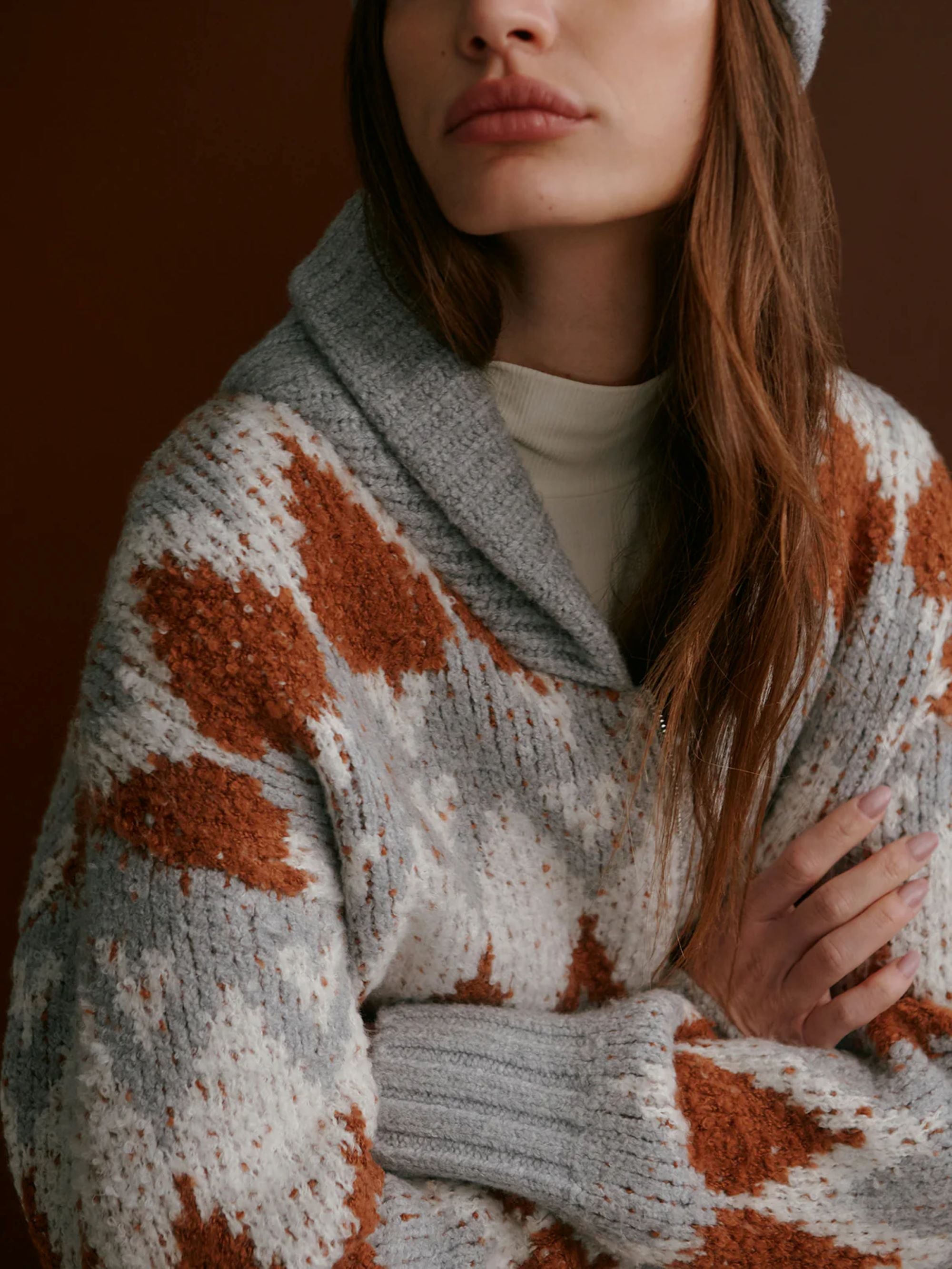 Varley | Marcie Fair Isle Yoke Knit in Red Dahlia – OutDazl