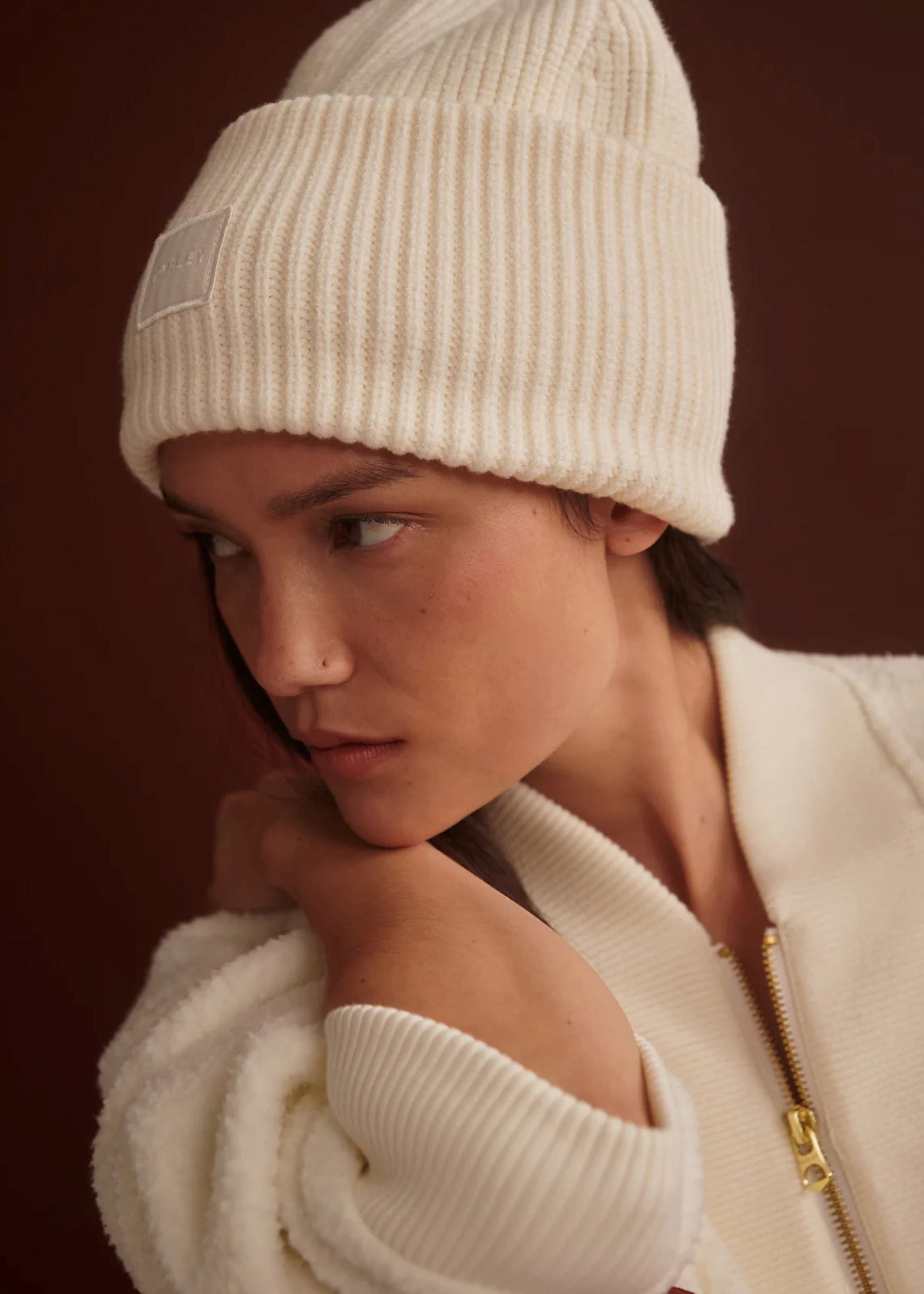 Carly Beanie in Egret-Varley-OutDazl
