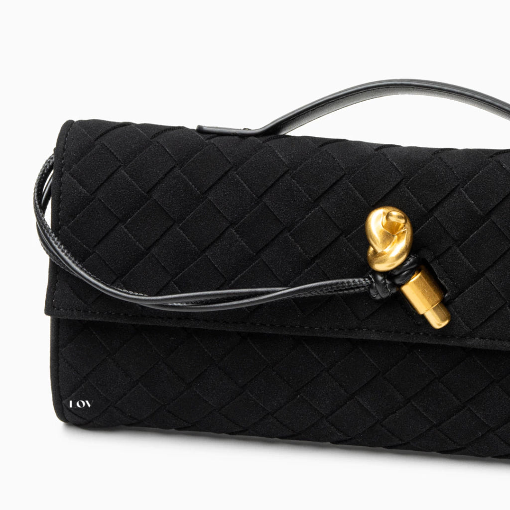 Suedette Woven Clutch Bag Ciao