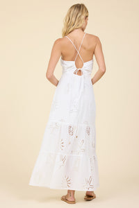 White Ocean Eyelet Maxi Dress-Surf Gypsy-OutDazl