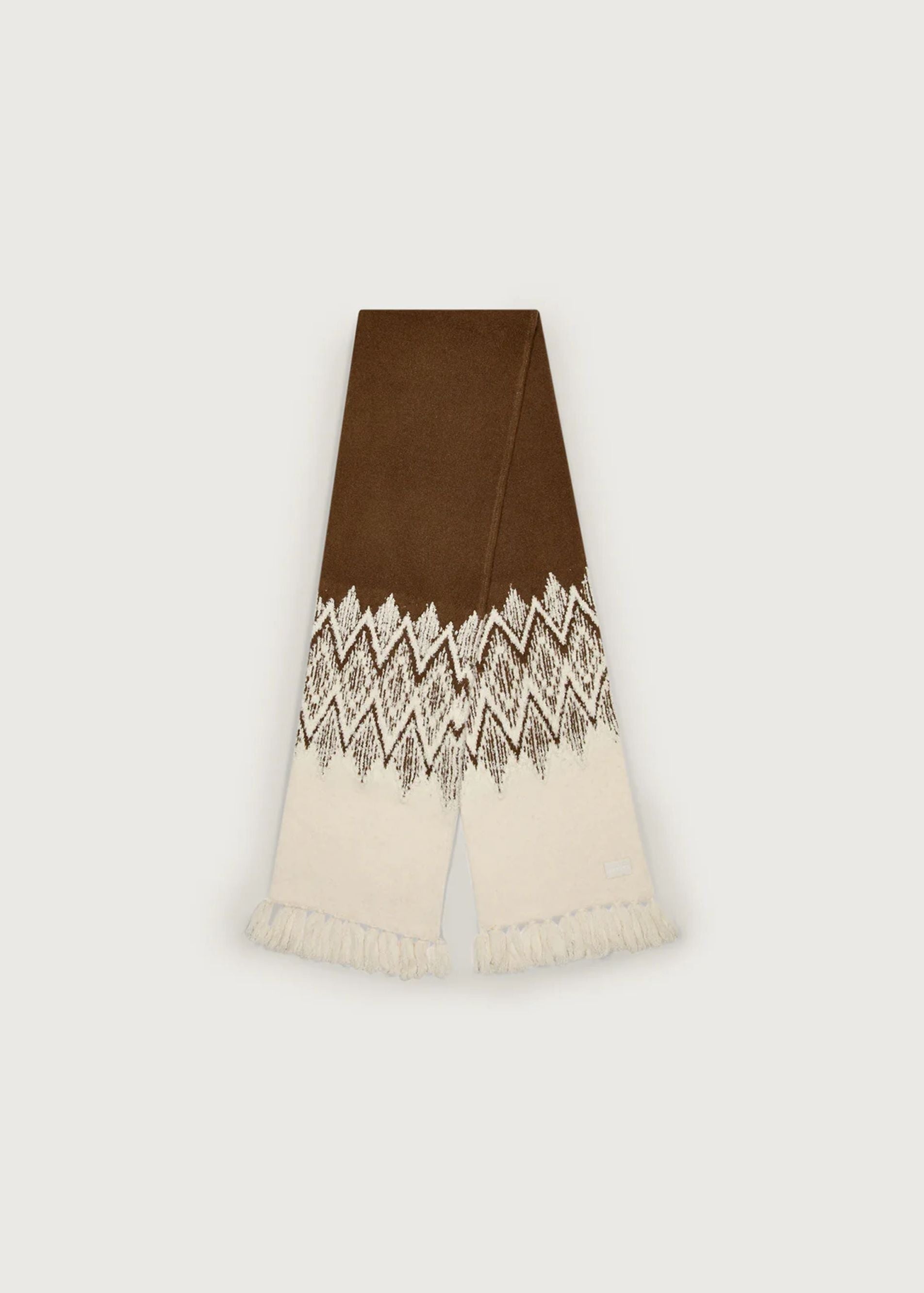 Sebastian Jacquard Scarf in Cocoa Dust