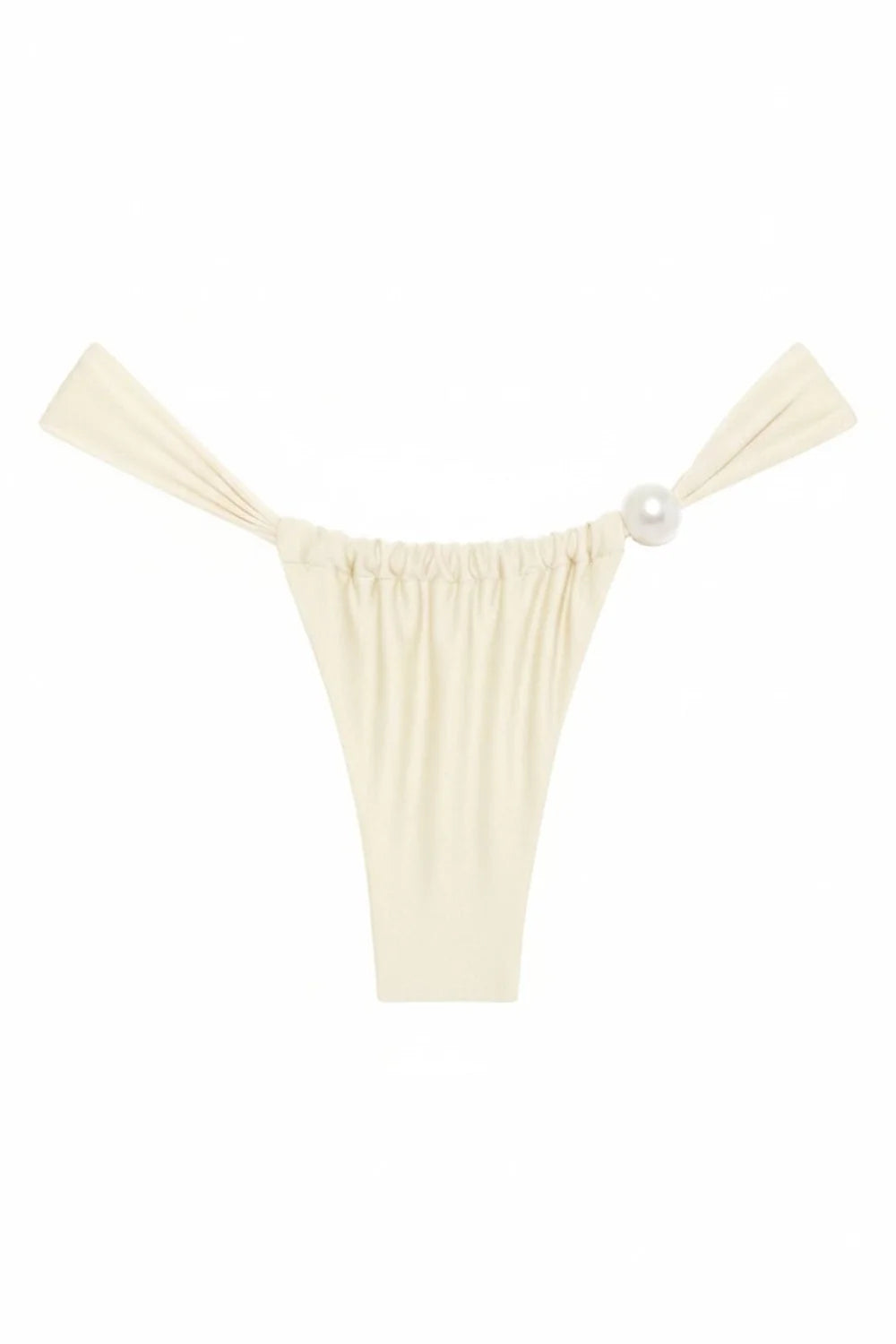 Cream Silkie Sandra Pearl Bikini Bottom (Pre-order)