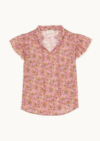 Mabe Ceci Print Short Sleeve Top-Mabe-OutDazl