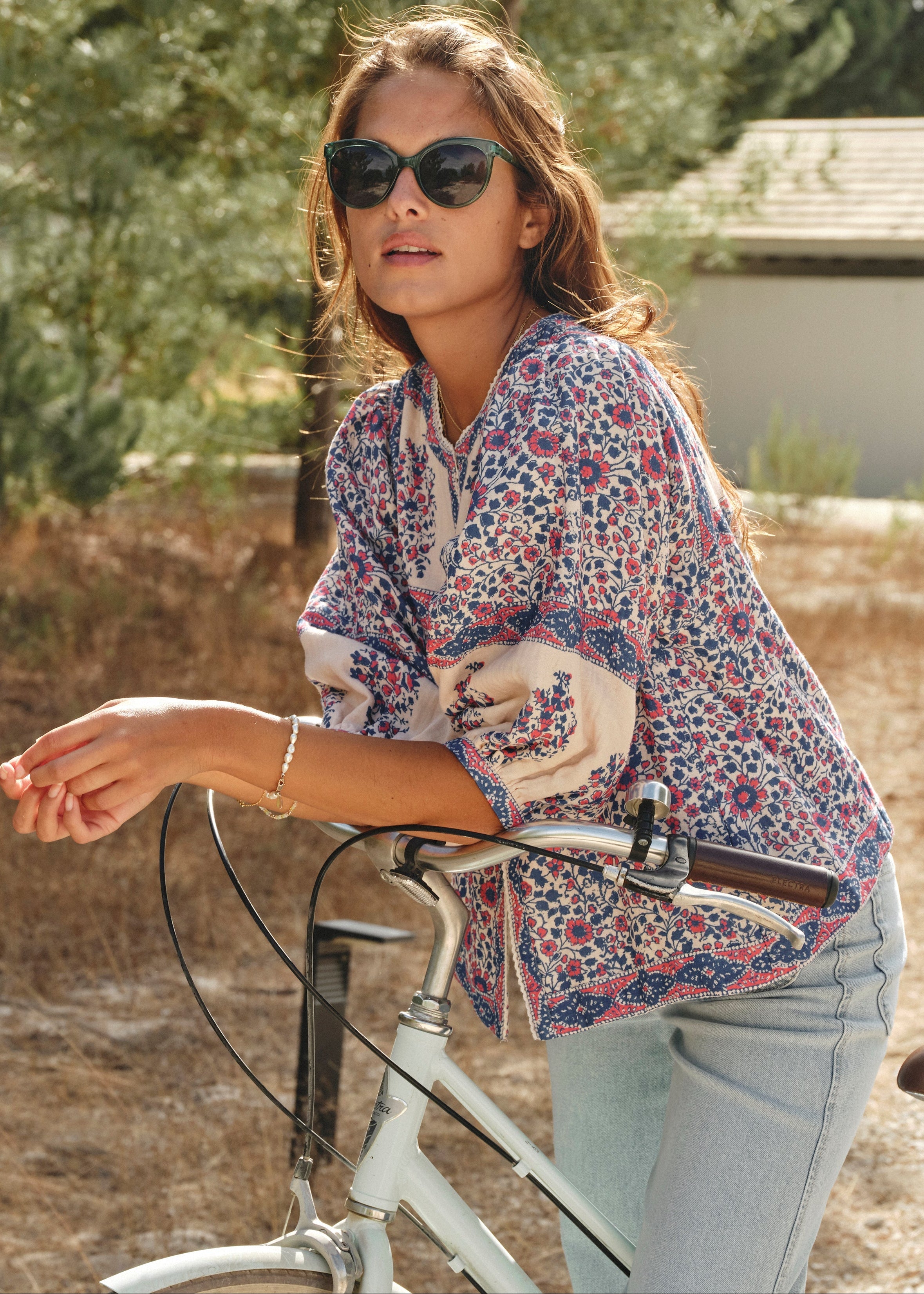 Della Print Cotton Jacket-Mabe-OutDazl