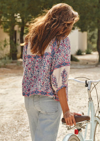 Della Print Cotton Jacket-Mabe-OutDazl