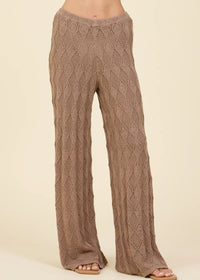 Diamond Knit Wide Leg Pant-Surf Gypsy-OutDazl