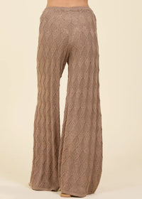 Diamond Knit Wide Leg Pant-Surf Gypsy-OutDazl